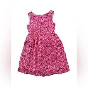 Vineyard Vines Size 7 Pink Shell Print Tie Back Dress